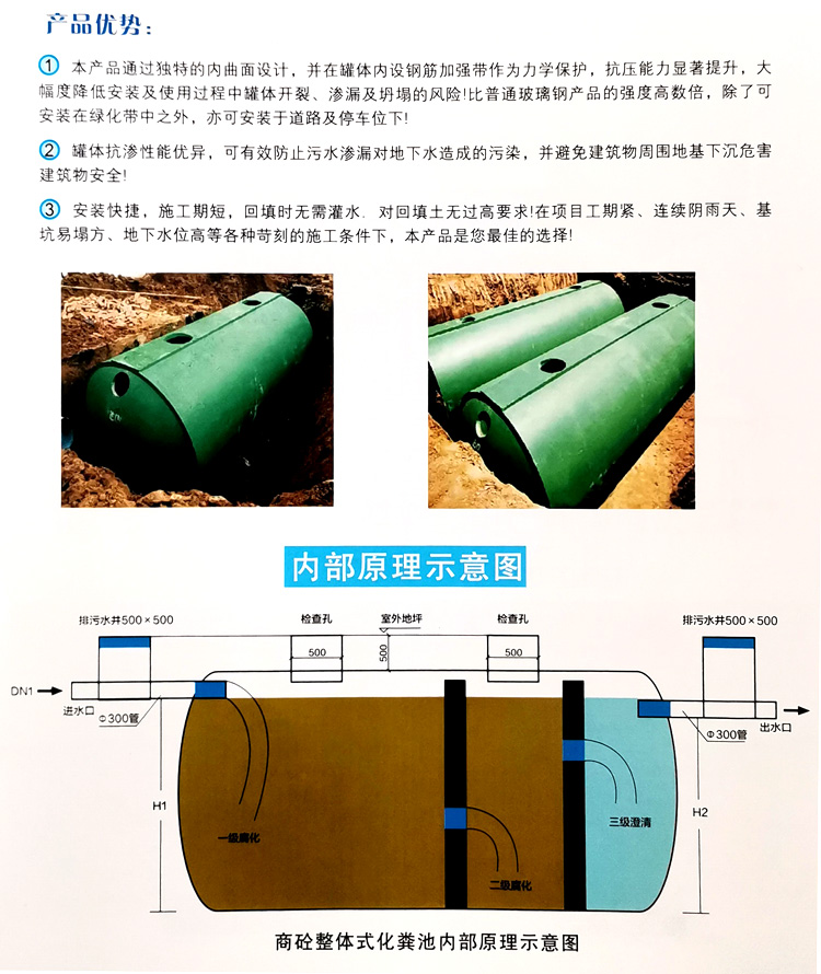 万载玻璃钢化粪池